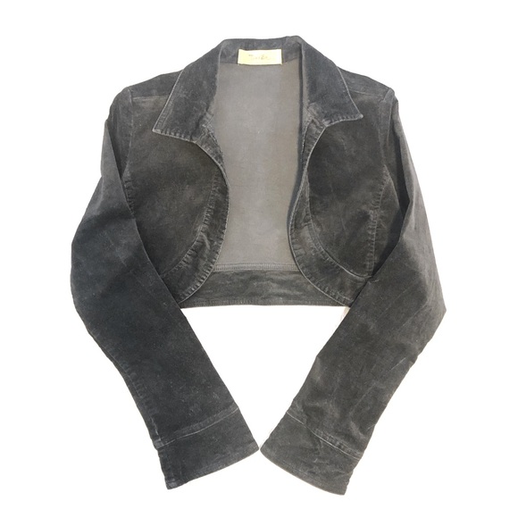 🎉 HP! 🎉 black velveteen bolero/shrug 🧛🏻♀️🎸 - Picture 4 of 4